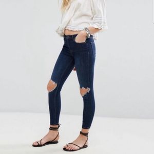 Free People | Busted Knee Skinny Jeans